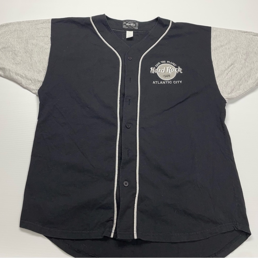 Vintage Hard Rock Cafe Atlantic City Baseball Jersey Size L/XL